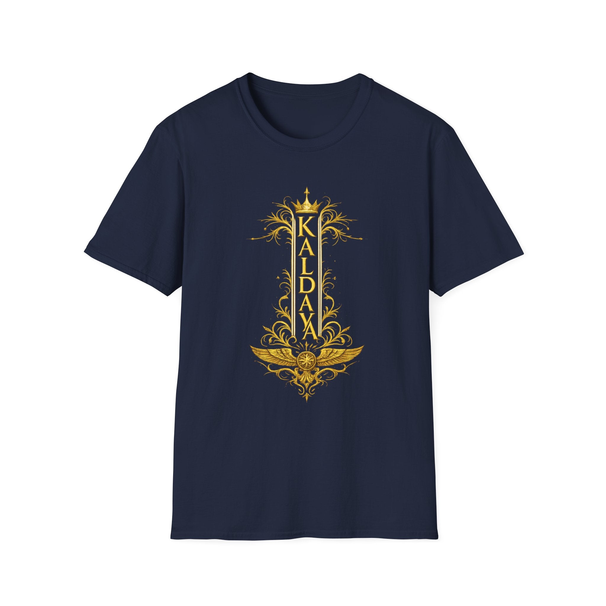 Kailani Vertical Gold Crown T-Shirt — Personalized Tropical Name Tee