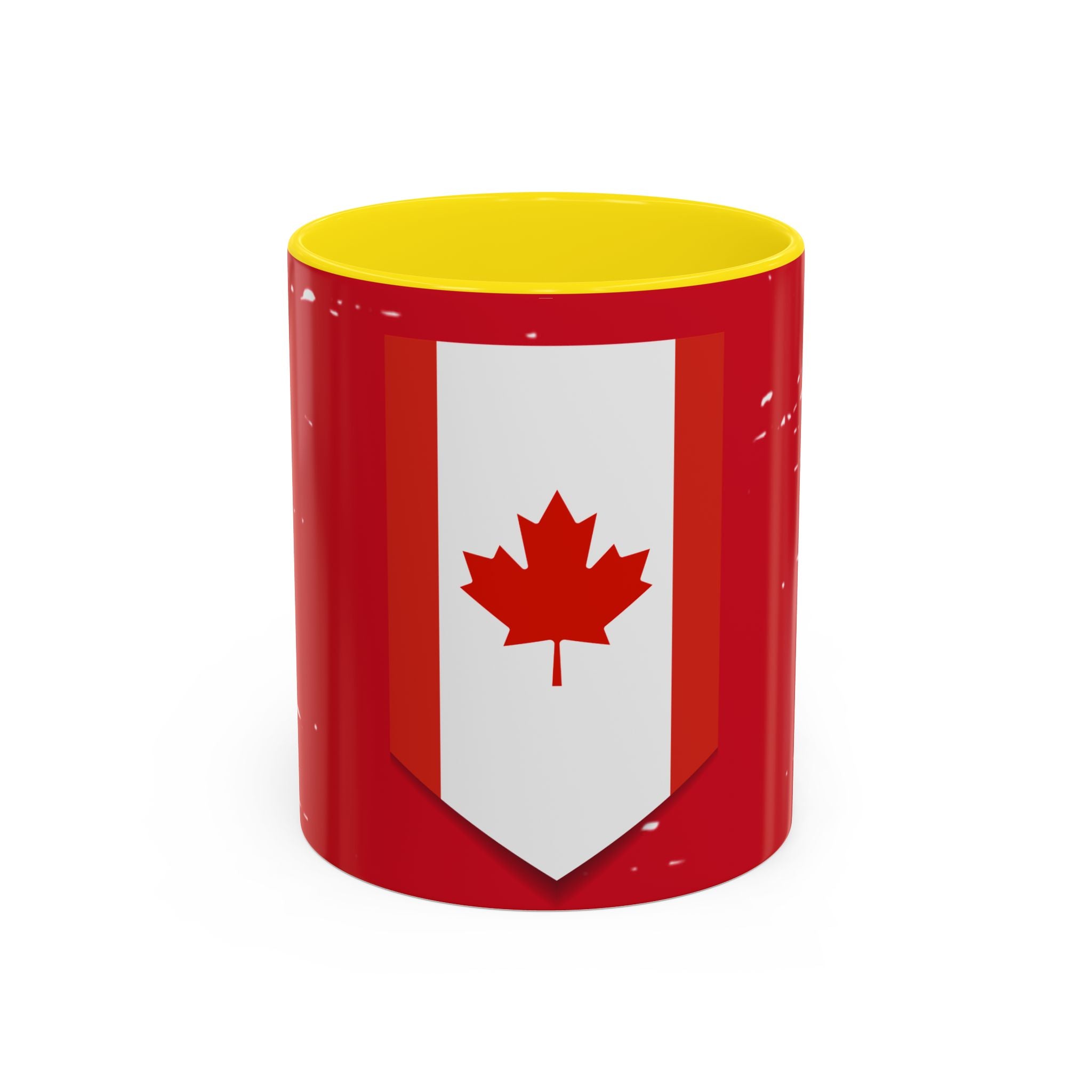 Canada Maple Leaf Accent Coffee Mug – Red Canadian Flag Design (11/15 oz)