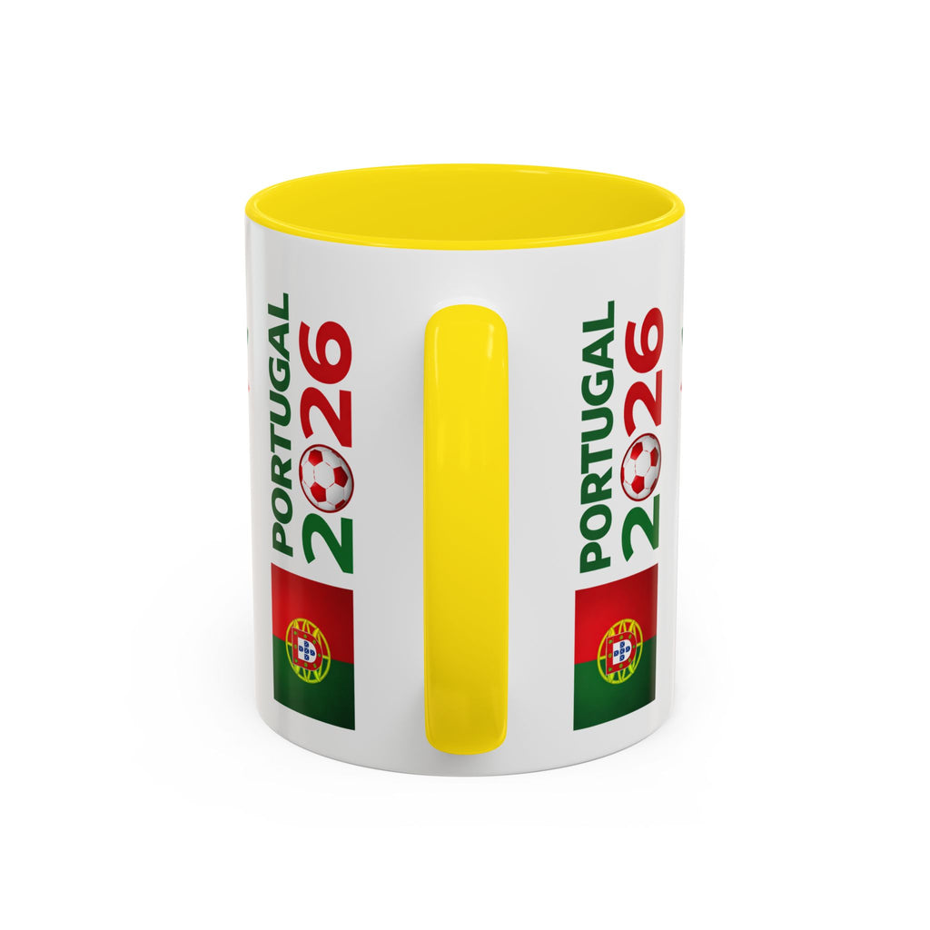 Portugal 2026 Soccer Cup Accent Coffee Mug – Portugal 2026 Trophy Design