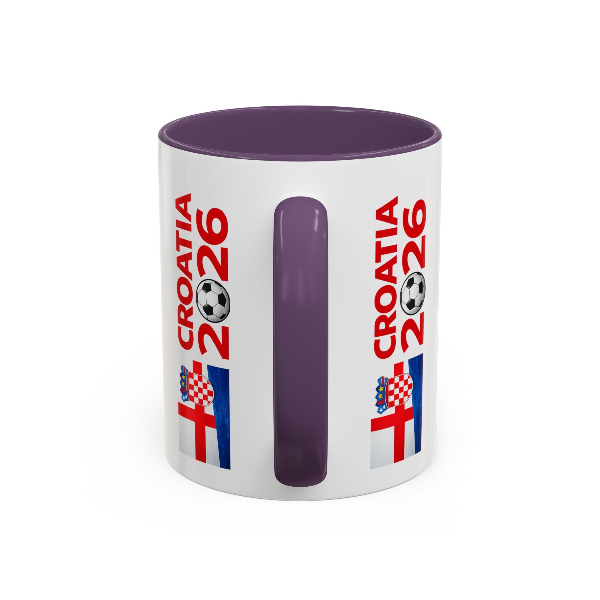 Croatia 2026 Soccer Fan Coffee Mug — Flags & Trophy Cup Design