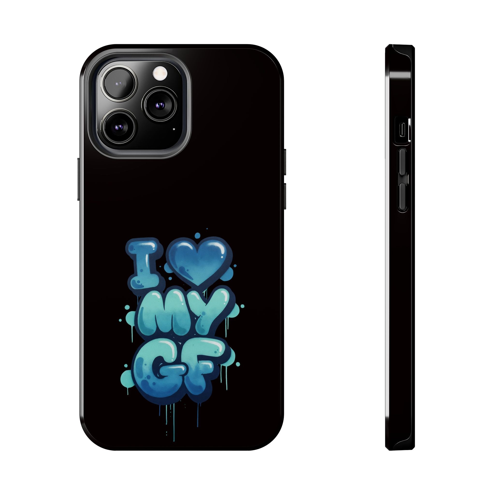 I Love My GF Phone Case — Protective Glossy "I  My GF" Design