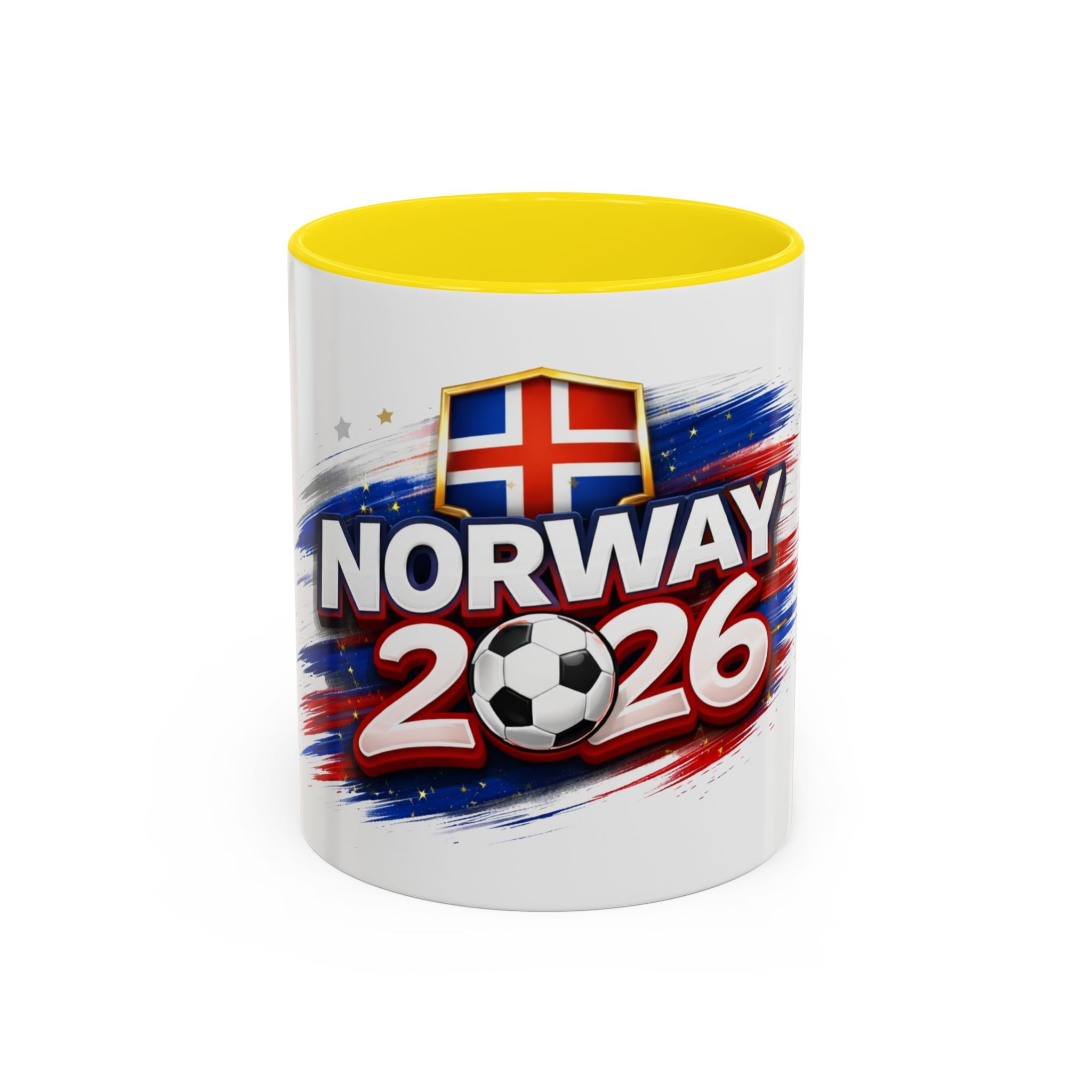 Norway 2026 Soccer Fan Accent Coffee Mug — Cup Supporter Gift