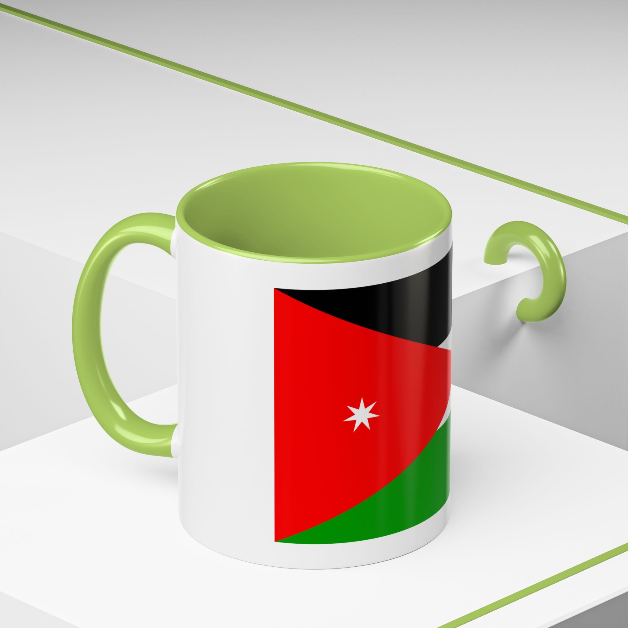 Jordan Flag Accent Coffee Mug – Patriotic Jordanian Tea & Coffee Cup (11/15oz)