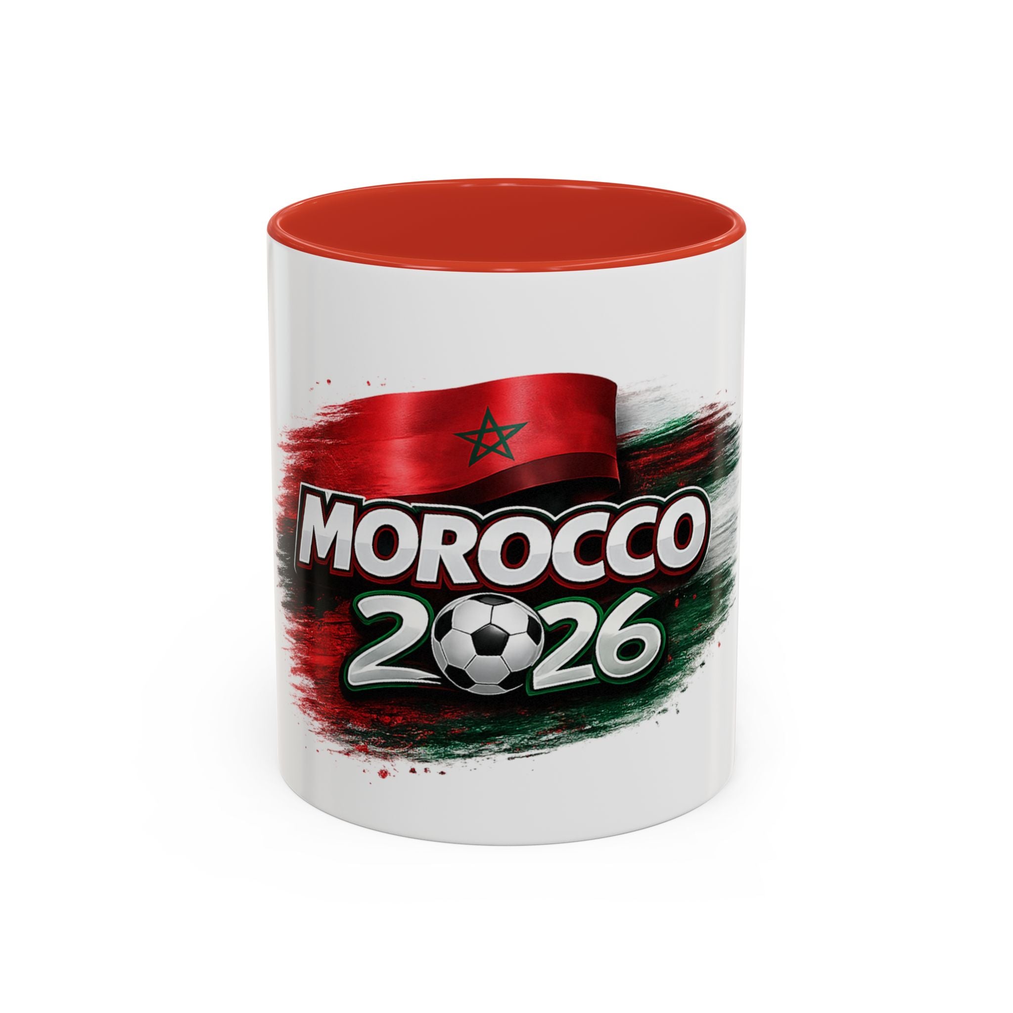 Morocco 2026 Soccer Accent Coffee Mug — Cup Fan Gift