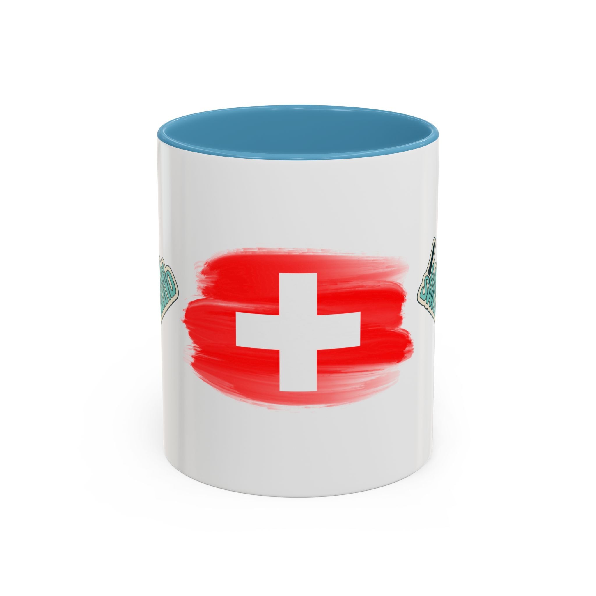 Switzerland Flag Accent Coffee Mug – I  Switzerland Travel Souvenir