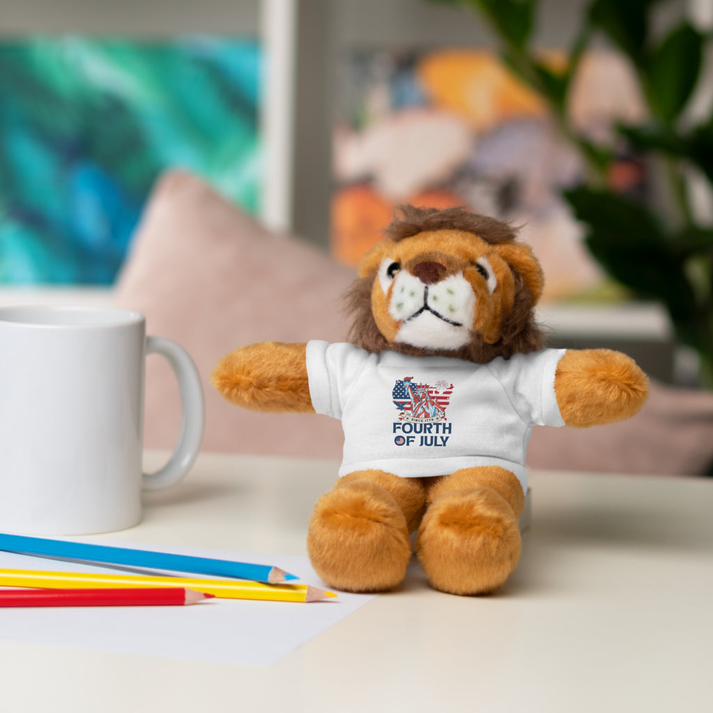 Fourth of July Teddy Bear — Plush Bear with 'Fourth of July' Tee
