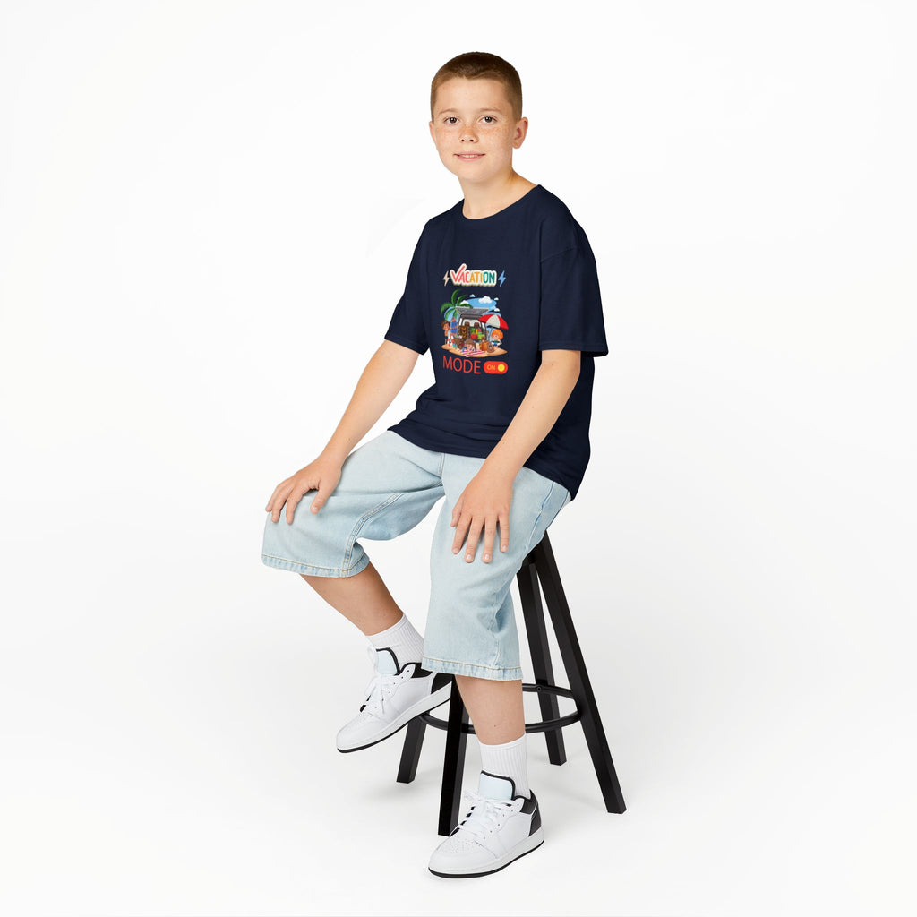Kids Tee — "Vacation Mode" Beach Graphic Shirt