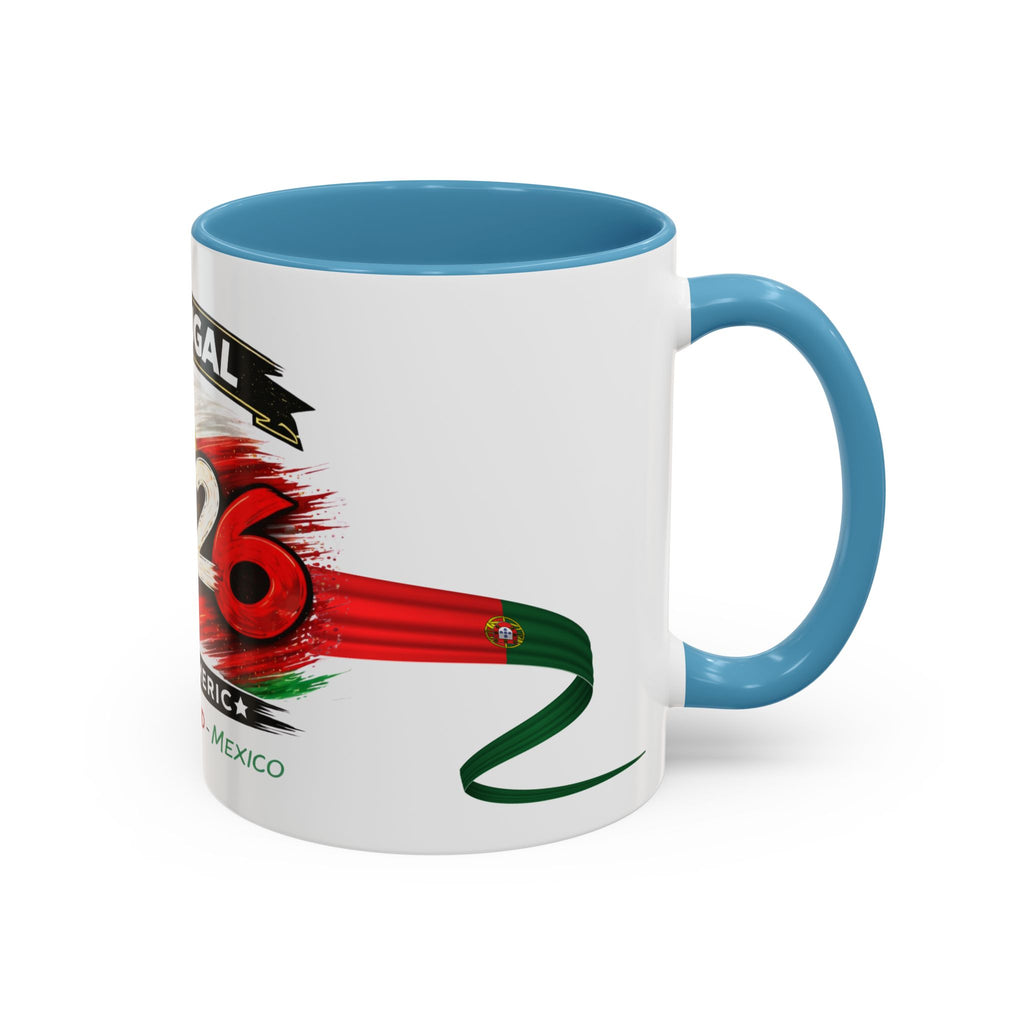 Portugal 2026 Soccer Cup Accent Coffee Mug — USA England Mexico Host Nations