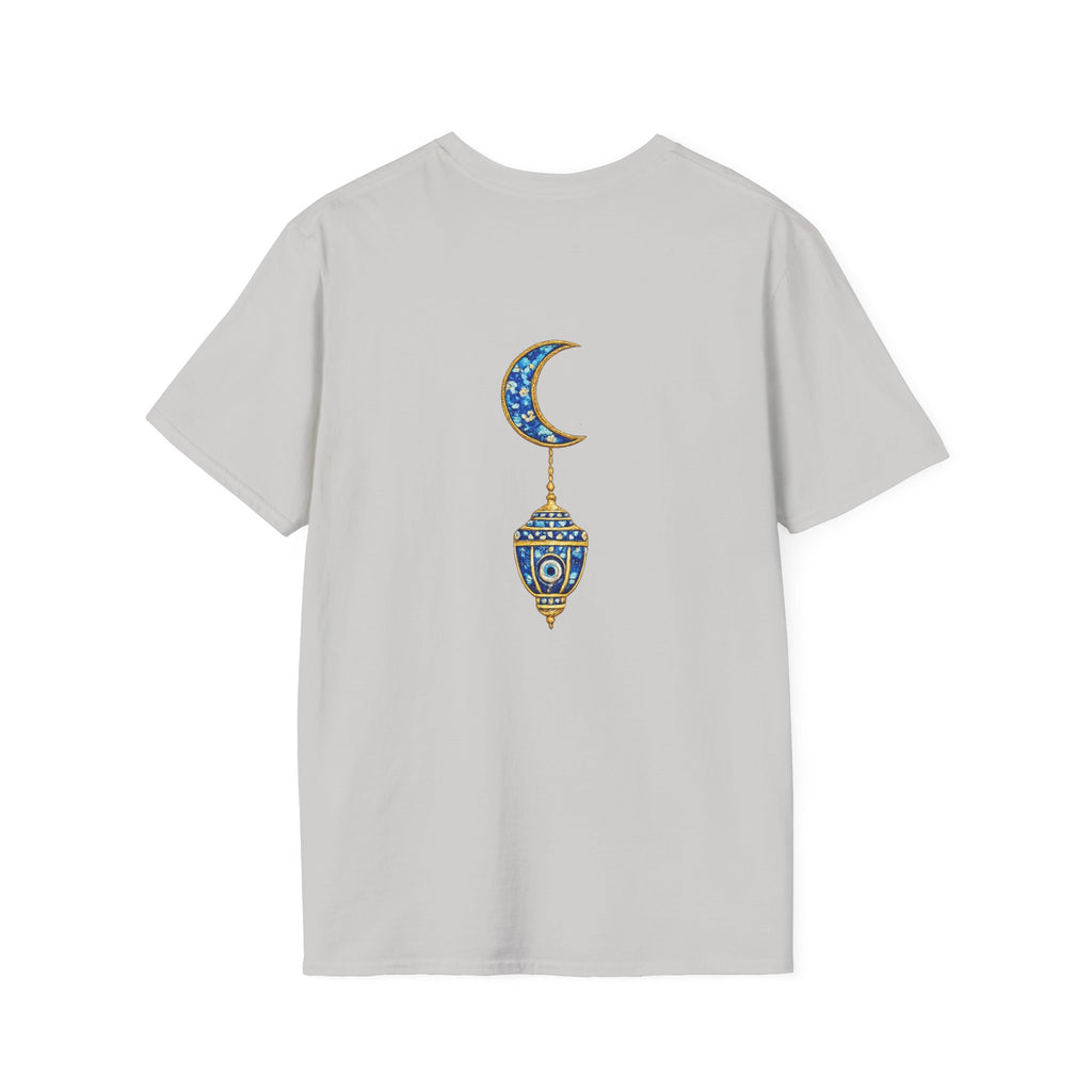 Evil Eye Crescent Lantern T‑Shirt — Protective Nazar Tee with Moon Lantern Design