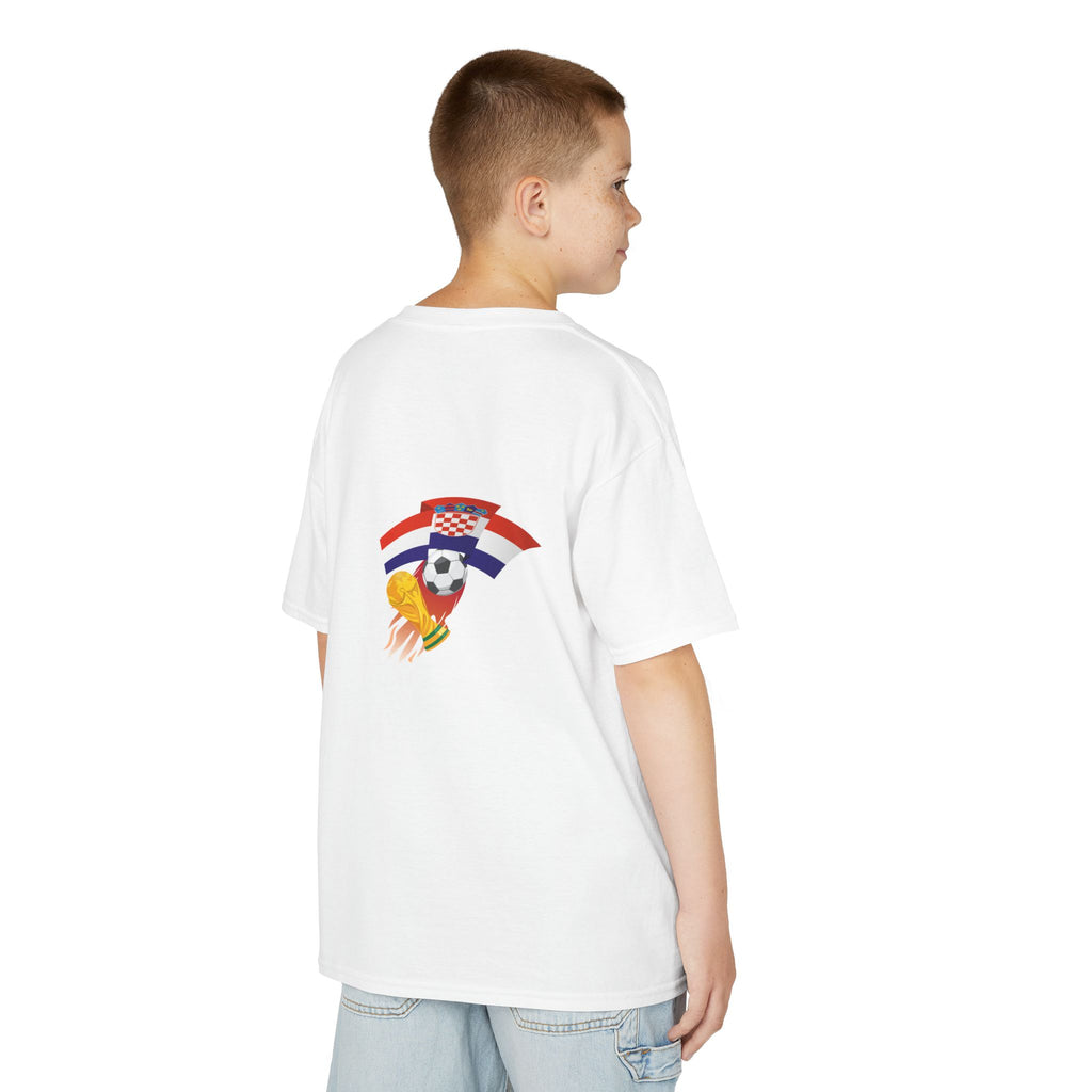 Kids Croatia 2026 Soccer T‑Shirt — National Flag & Crest Football Tee