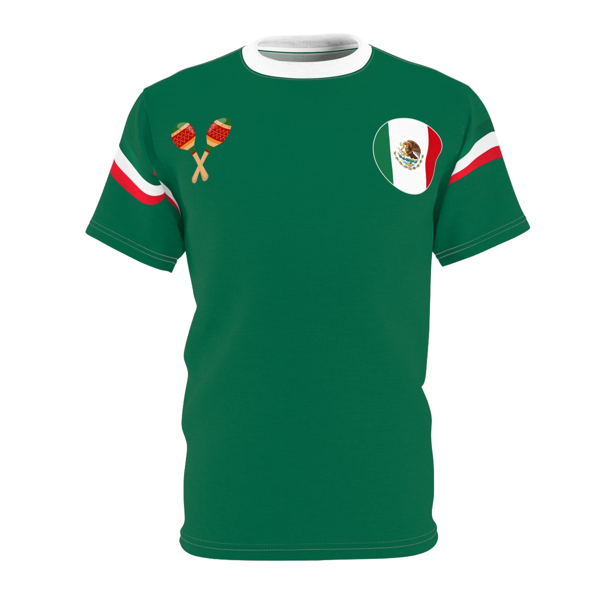 Mexico Pride Tee — Green Mexican Flag Soccer Jersey Shirt