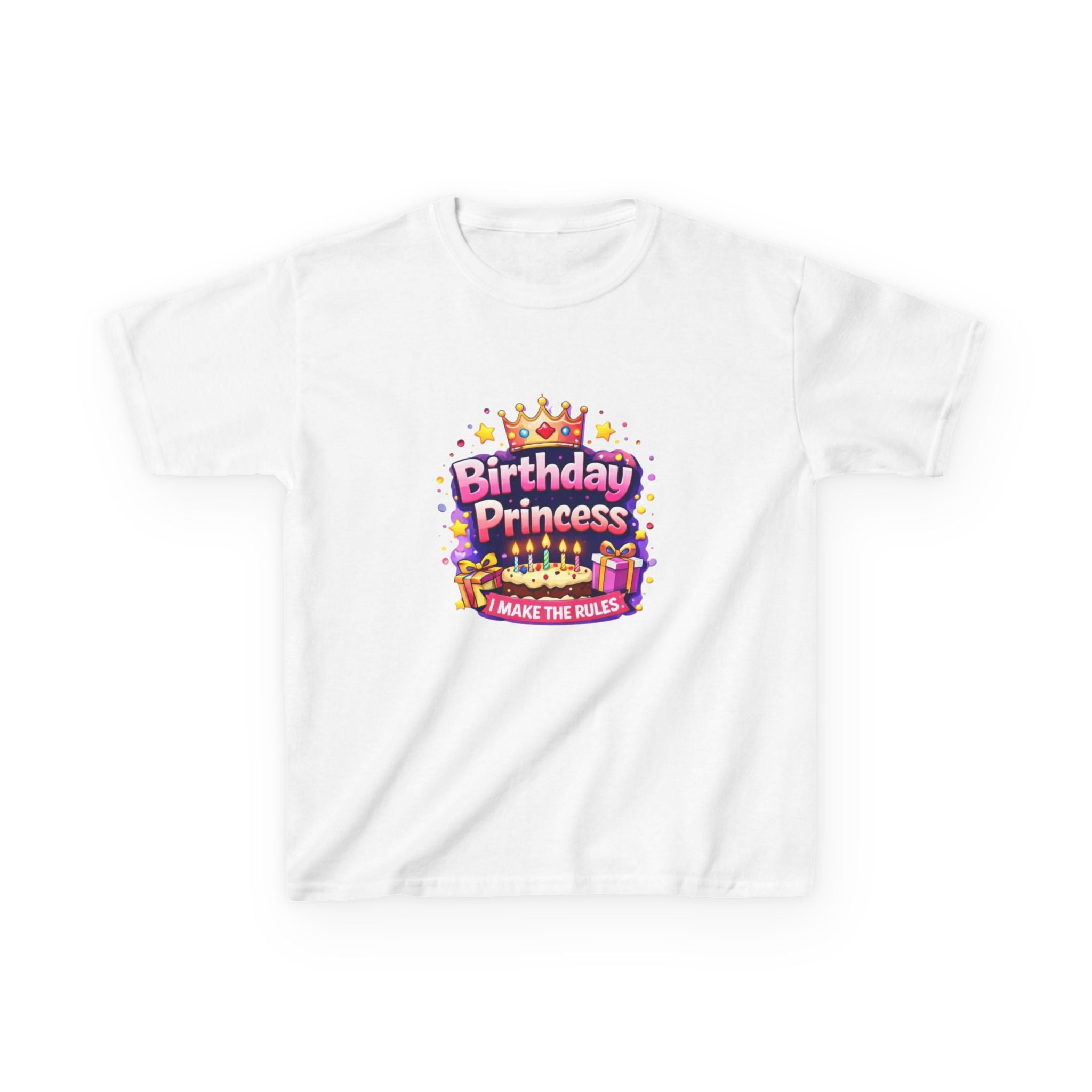 Kids Tee — "Birthday Princess" Crown Graphic Birthday Shirt
