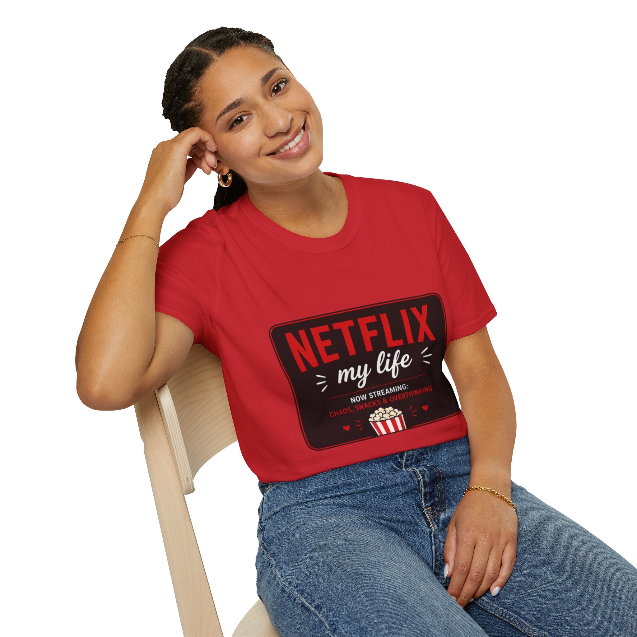 Netflix My Life T-Shirt – Funny Streaming Popcorn Tee