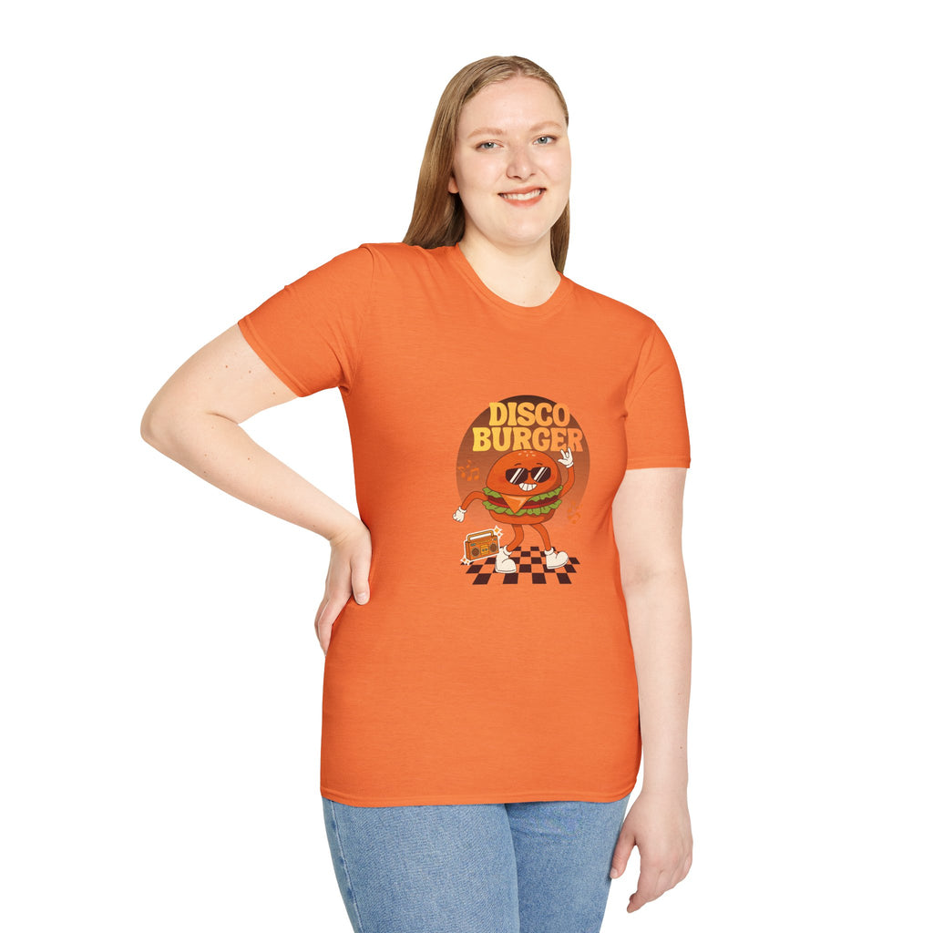 Disco Burger T-Shirt — Retro Dancing Burger Graphic Tee