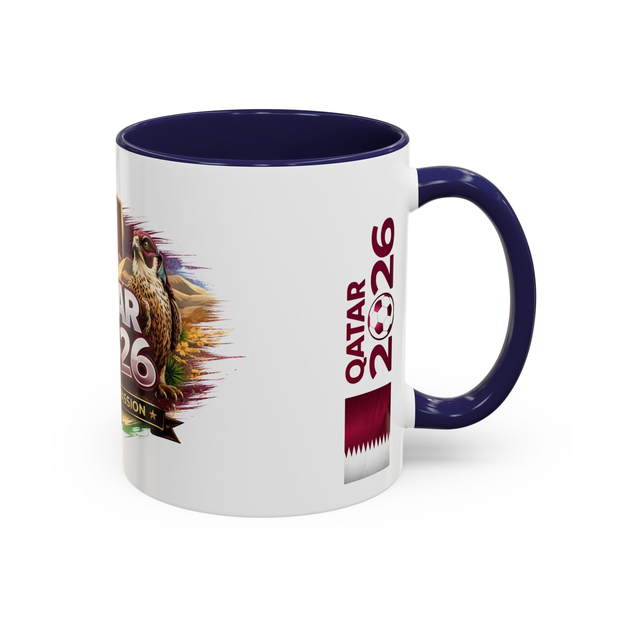 Qatar 2026 Football Passion Accent Coffee Mug (11/15oz)