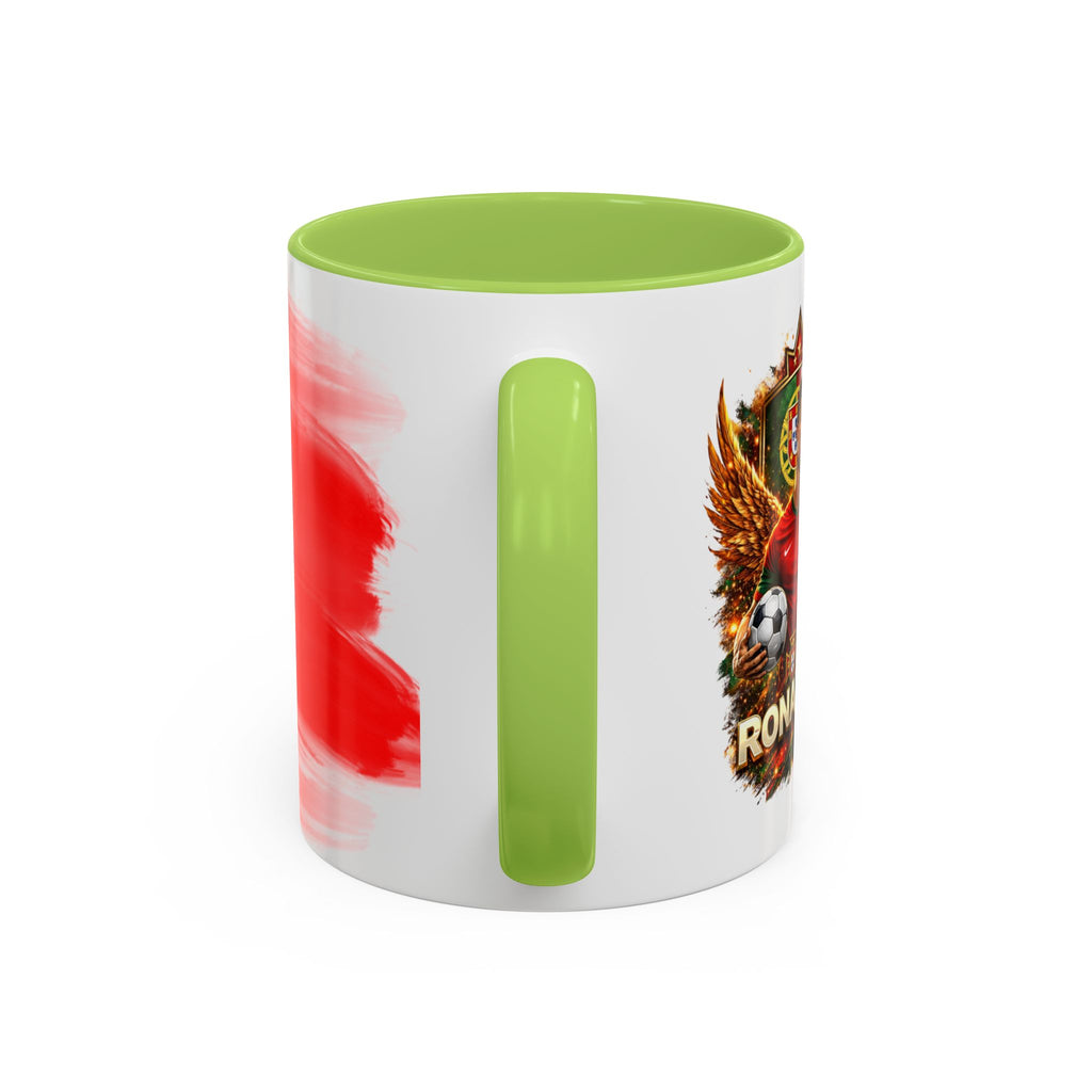 Portugal Flag Accent Coffee Mug — Painted Portuguese Crest Design (11/15oz)