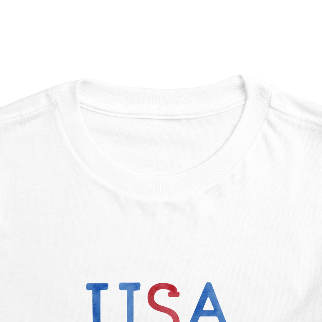 Toddler Tee — 'USA' Patriotic Heart Sunglasses & Ice Cream Cones (4th of July Kids Shirt)