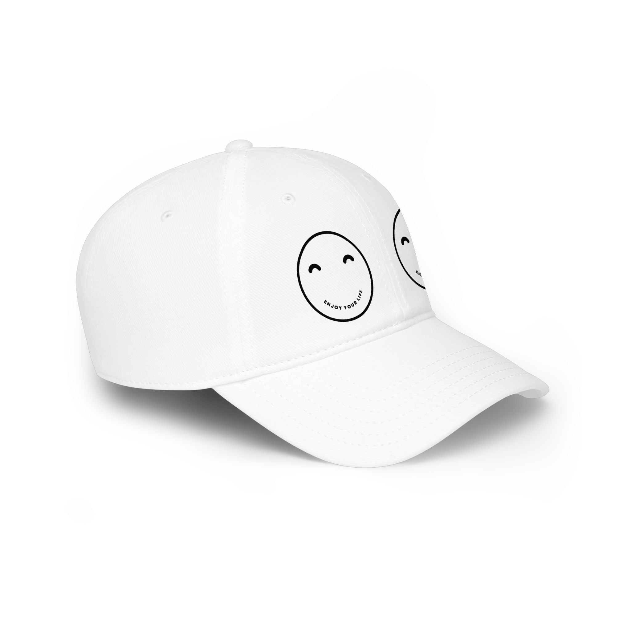 Smiley Eyes Red Baseball Cap — Cute Double Smile Face Hat