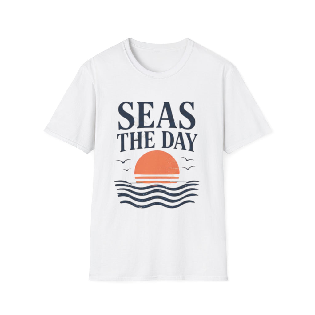 Seas the Day Sunset unisex T-Shirt — Nautical Beach Graphic Tee