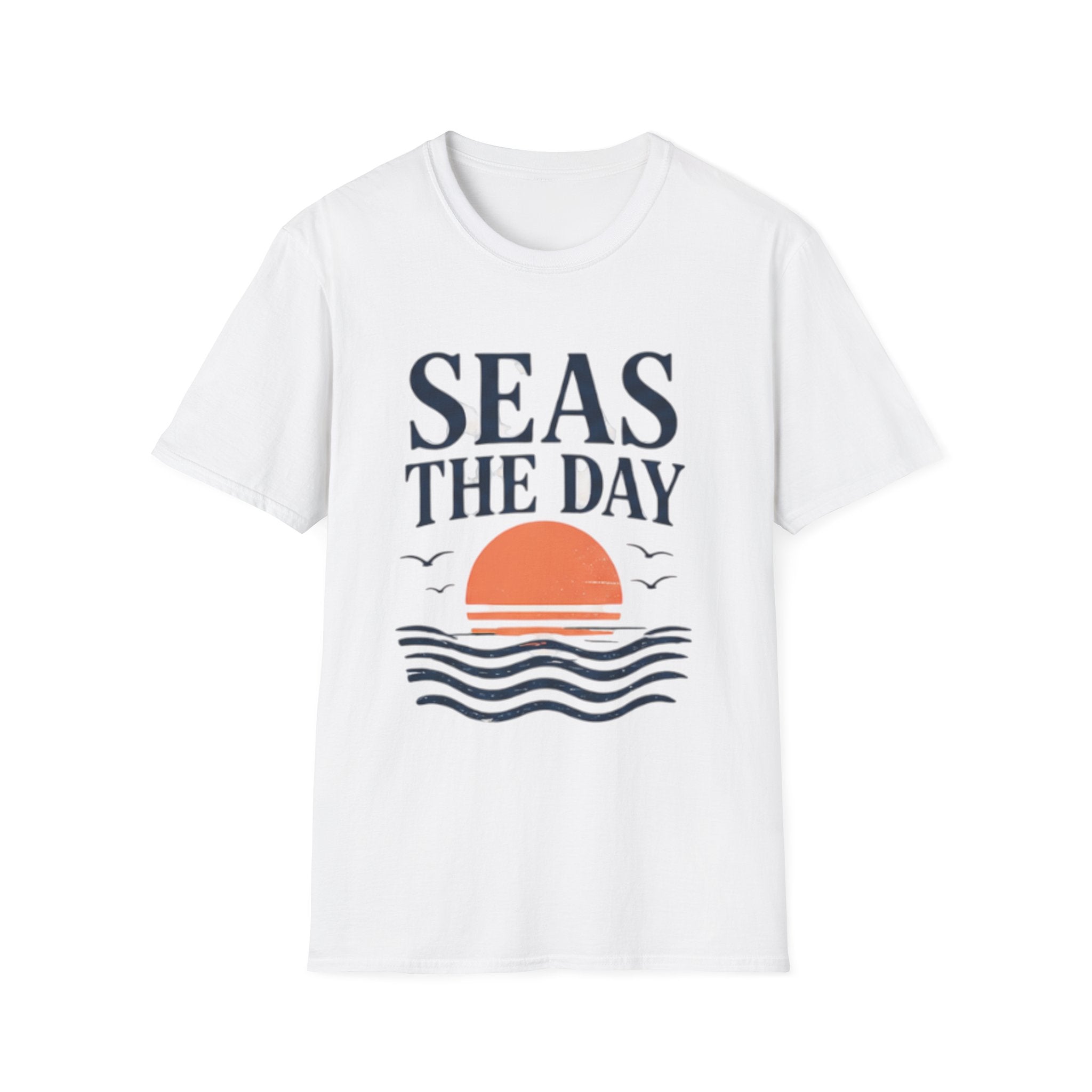Seas the Day Sunset unisex T-Shirt — Nautical Beach Graphic Tee