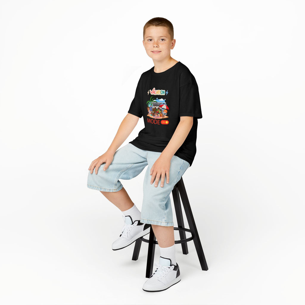 Kids Tee — "Vacation Mode" Beach Graphic Shirt