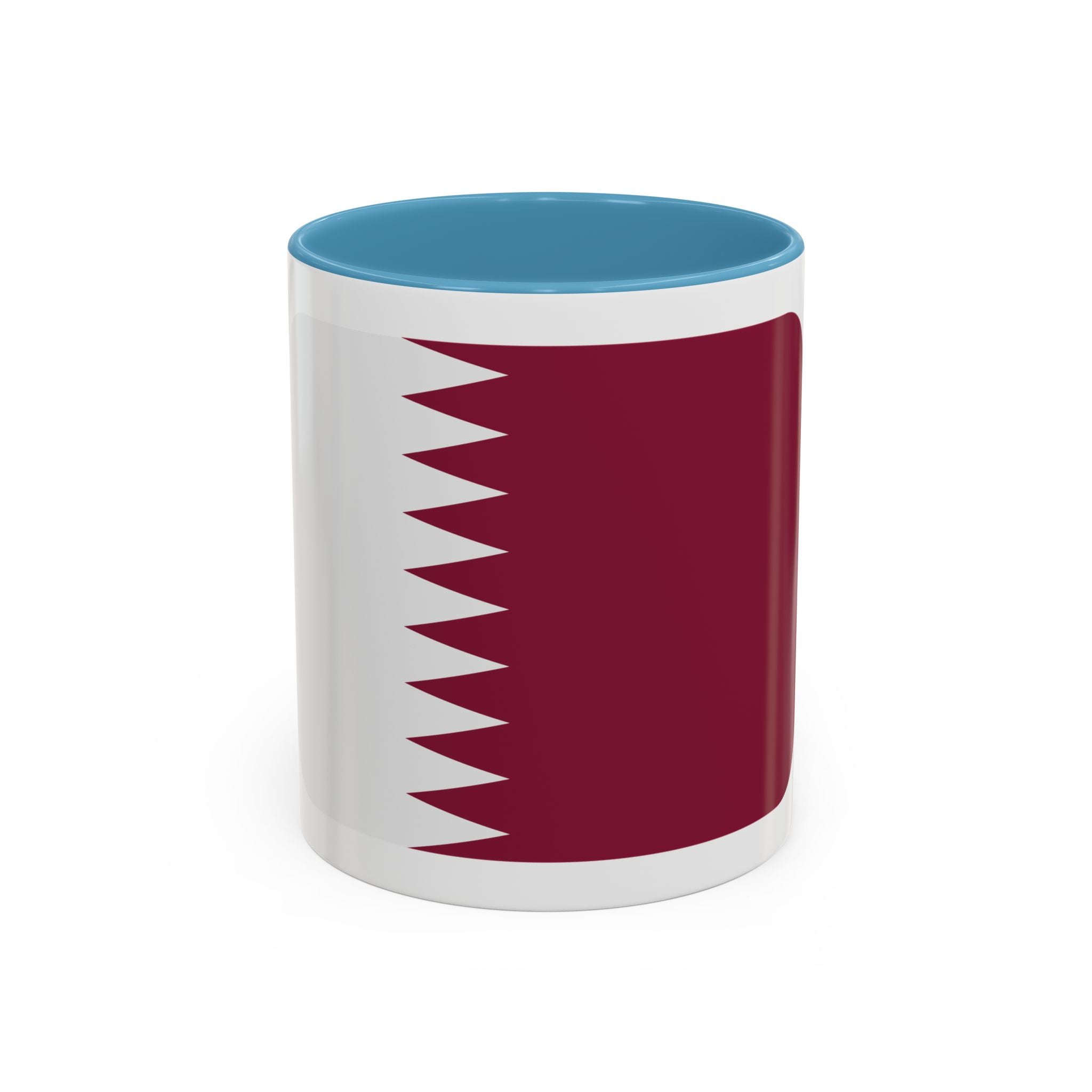 Qatar Flag Accent Coffee Mug – Maroon & White National Pride 11/15oz
