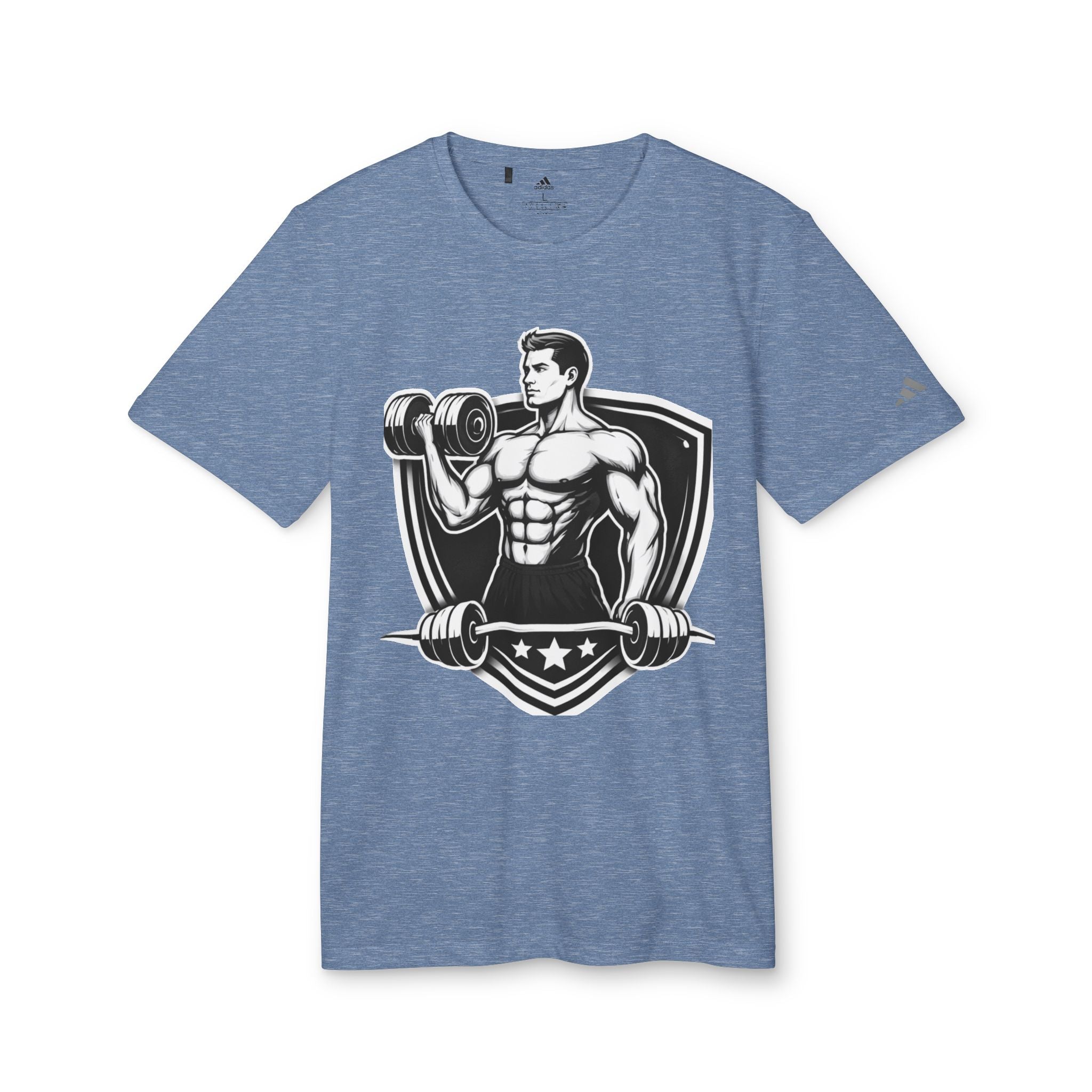 Fitness Graphic T-Shirt — Vintage Bodybuilder Barbell Design