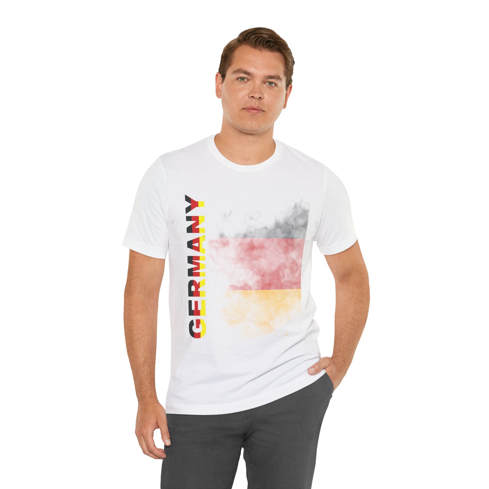 Germany Flag Eagle Tee — German Pride T‑Shirt (Smoky Flag Front, Coat of Arms Back)