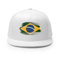 Brazil Flag Trucker Cap – Distressed Brushstroke Design
