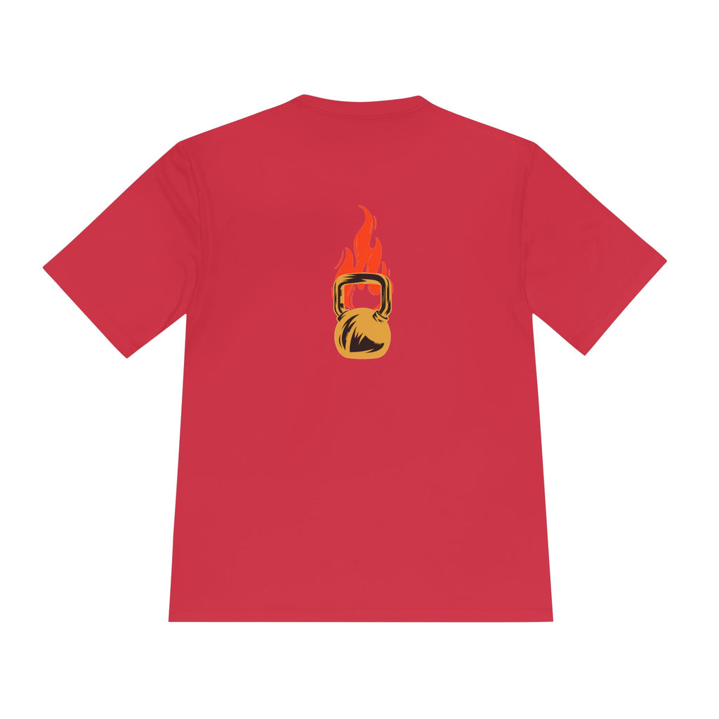 No Days Off Flame Kettlebell Tee — Motivational Gym Workout Shirt