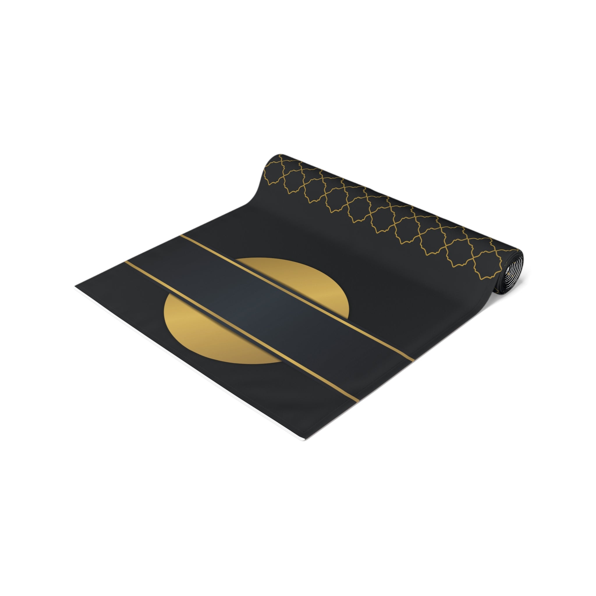 Table Runner — Black & Gold Eid Dinner Decor (Arabic Calligraphy)