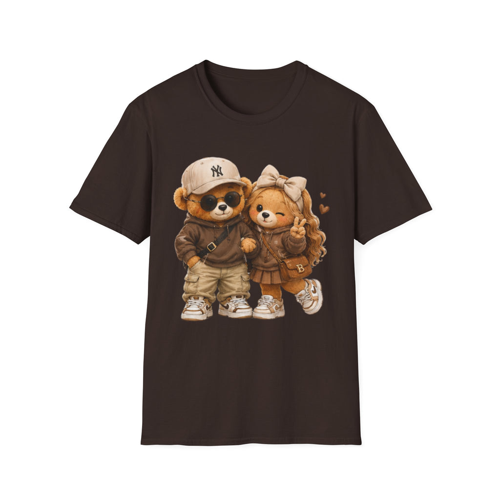 Cute Bear Couple unisex T-Shirt – Cozy Matching Teddy Bears Design
