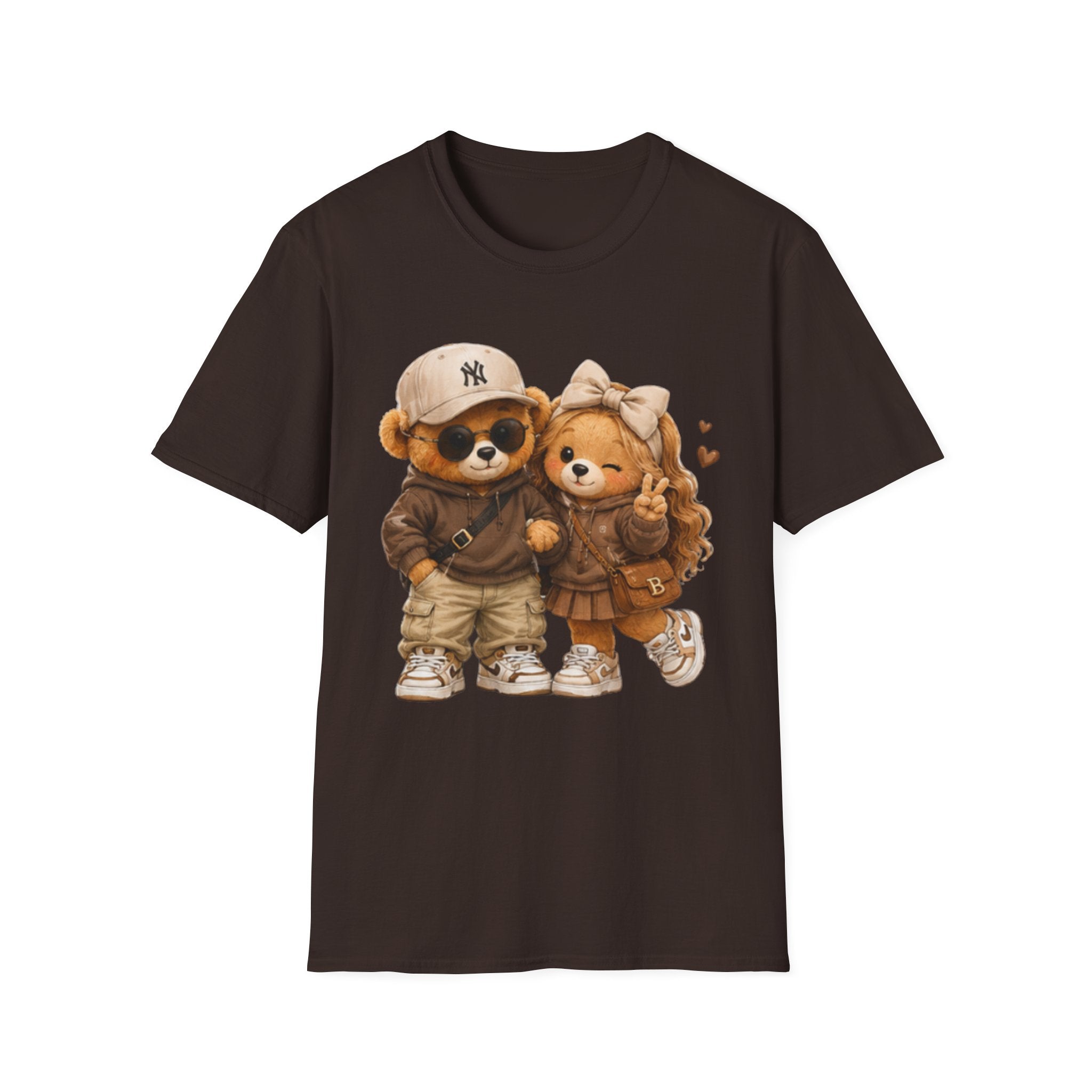 Cute Bear Couple unisex T-Shirt – Cozy Matching Teddy Bears Design