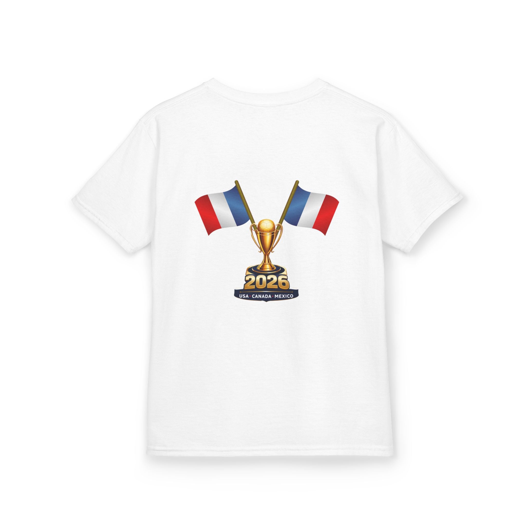 France 2026 Kids T‑Shirt — World Cup Trophy & French Flag Soccer Tee