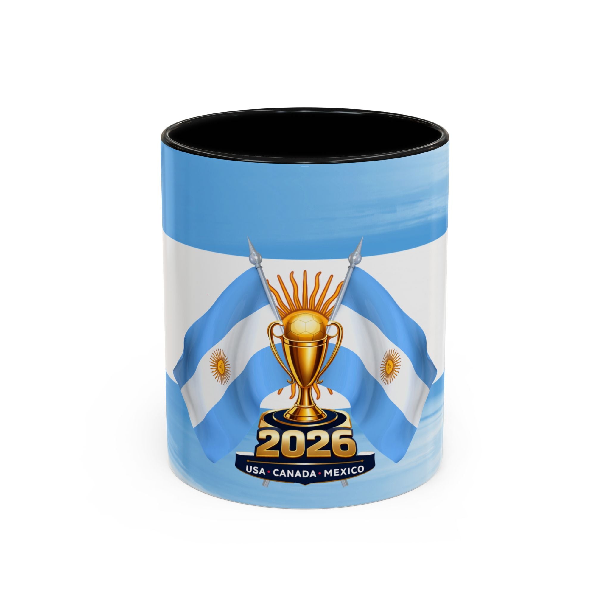 Argentina 2026 Soccer Trophy Coffee Mug – Copa USA Canada Mexico Fan Gift