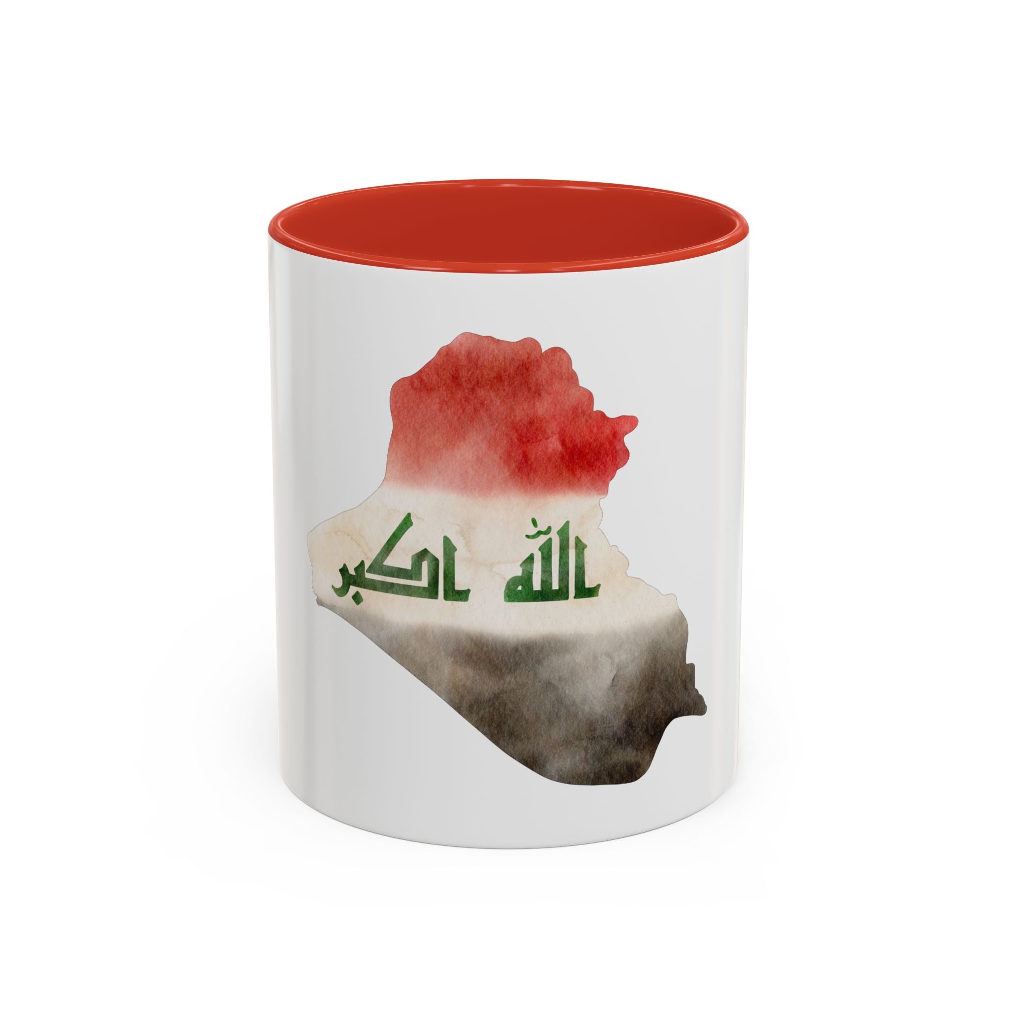 Iraq Flag Map Coffee Mug – Watercolor Baghdad Pride Accent Mug (11/15oz)