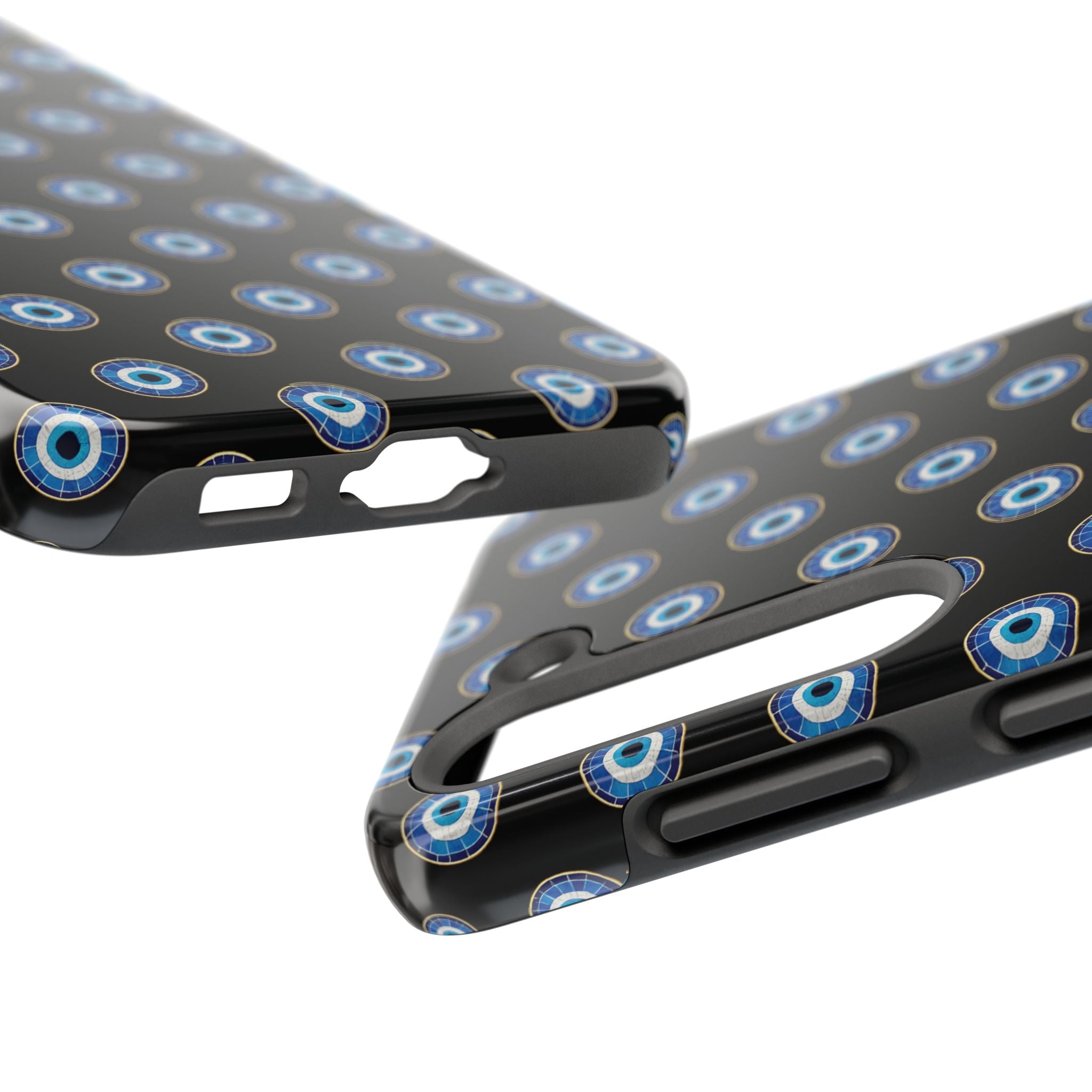 Evil Eye Pattern Tough Phone Case — Protective Blue Nazar Design