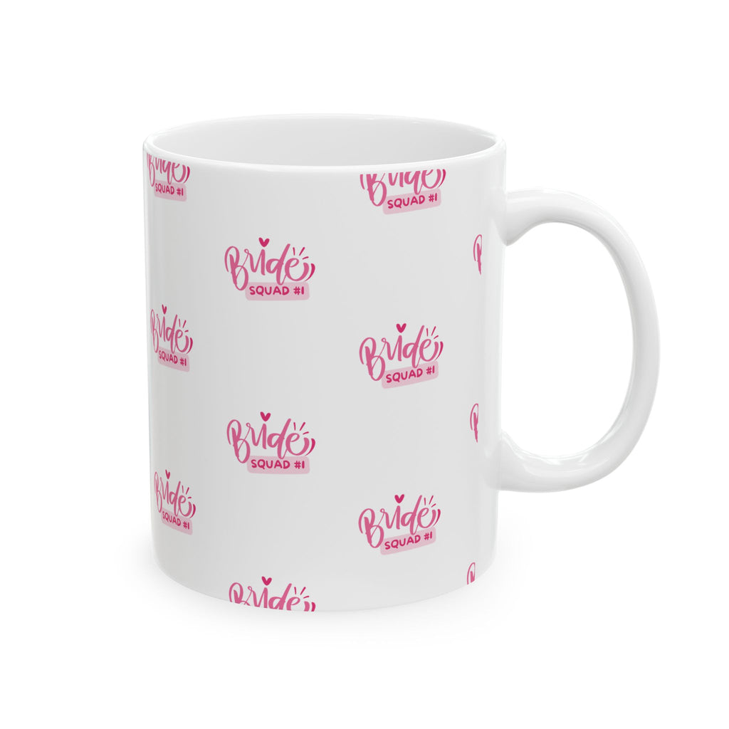 Bride Squad Ceramic Mug — Pink Bride Squad Pattern Coffee Mug (11oz & 15oz)