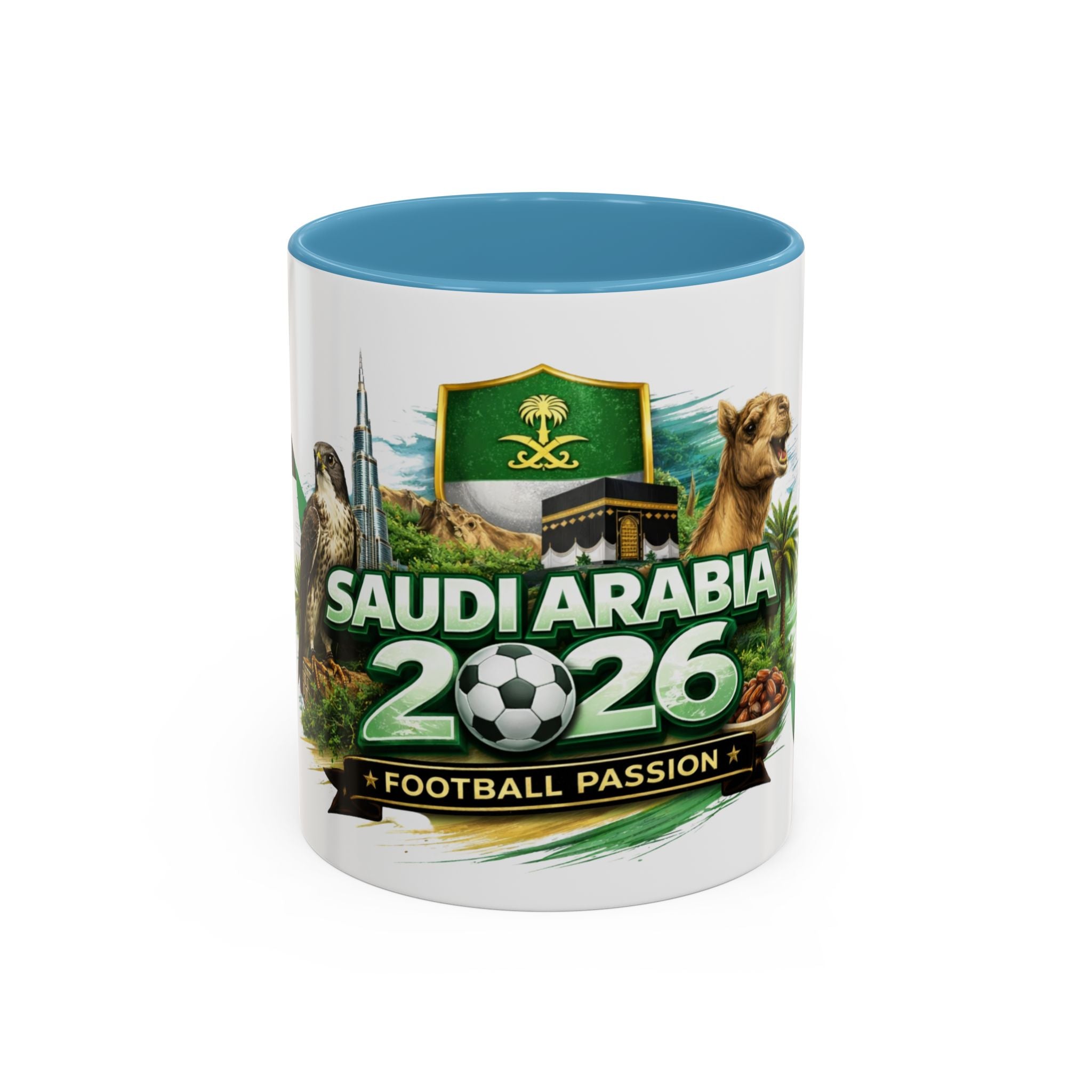 Saudi Arabia 2026 Football Passion Accent Coffee Mug – Cup Soccer Fan Gift
