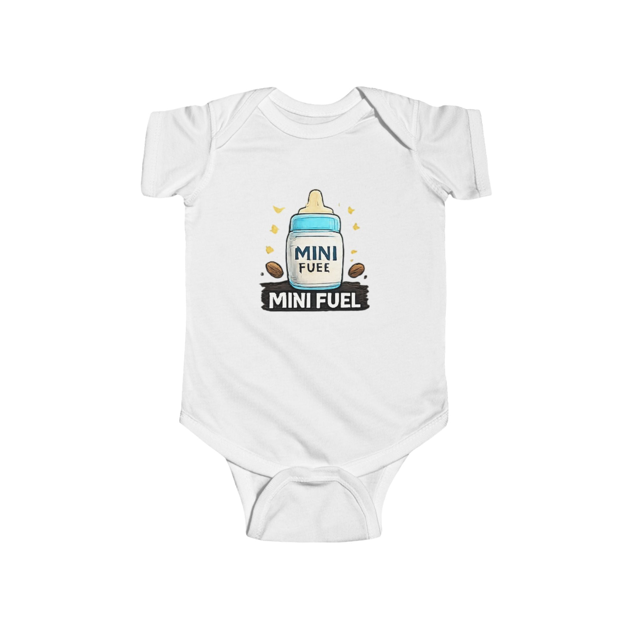 Mini Fuel Baby Bodysuit — Cute Bottle Graphic Infant Onesie