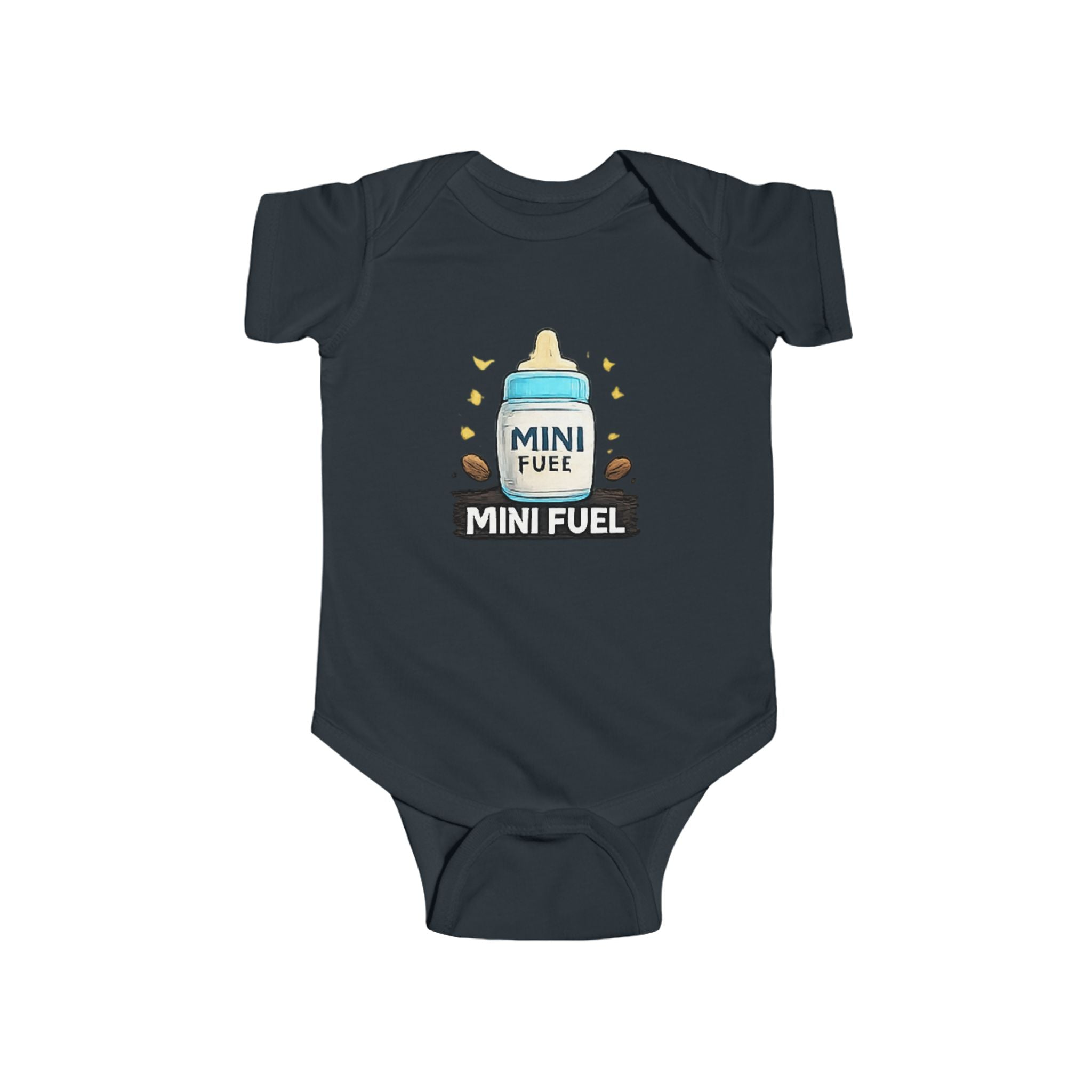 Mini Fuel Baby Bodysuit — Cute Bottle Graphic Infant Onesie