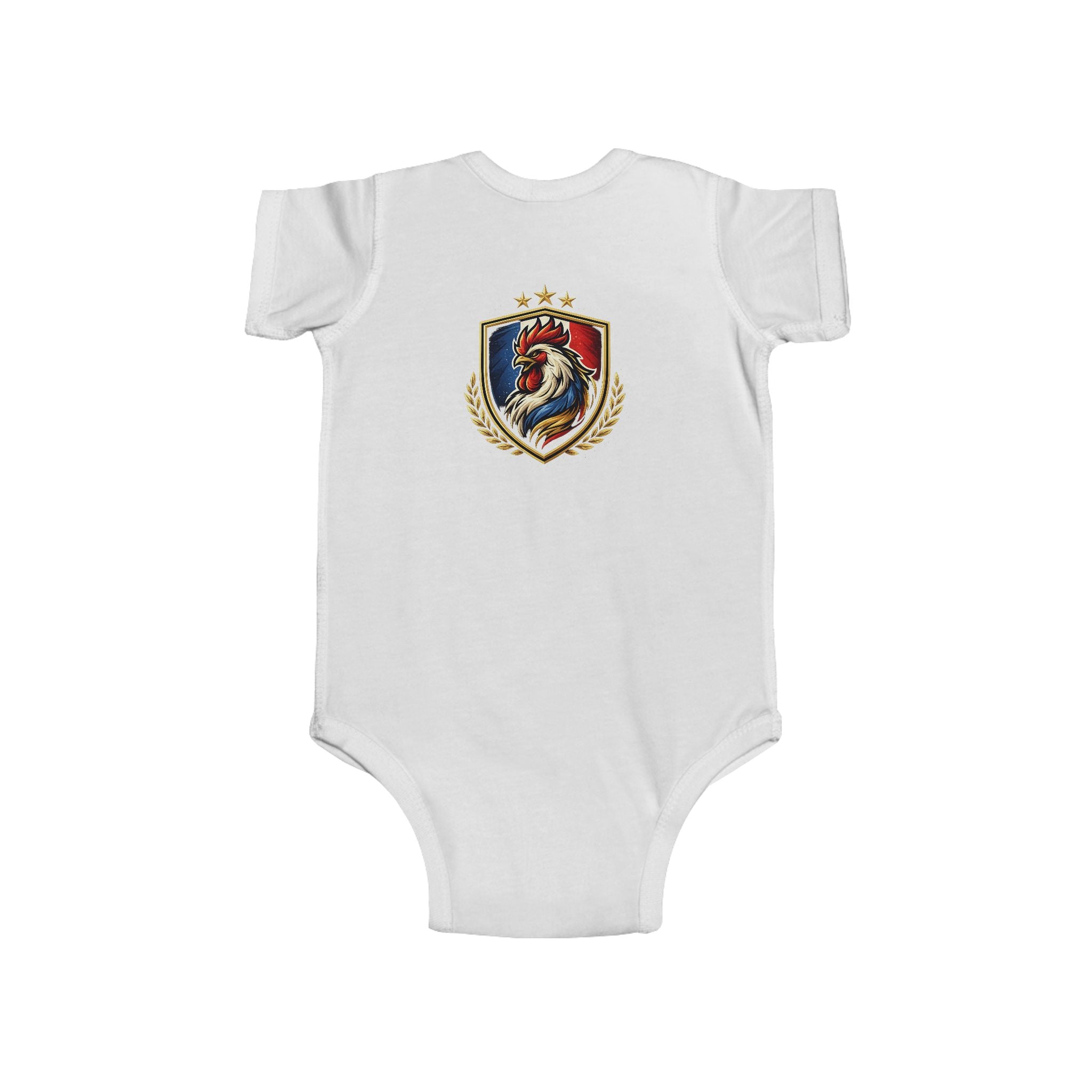 France 2026 Infant Bodysuit — French Flag Brushstroke & Crest Baby Onesie