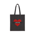 Love Heart Tote Bag — Red Heart "LOVE" Canvas Grocery & Gift Tote