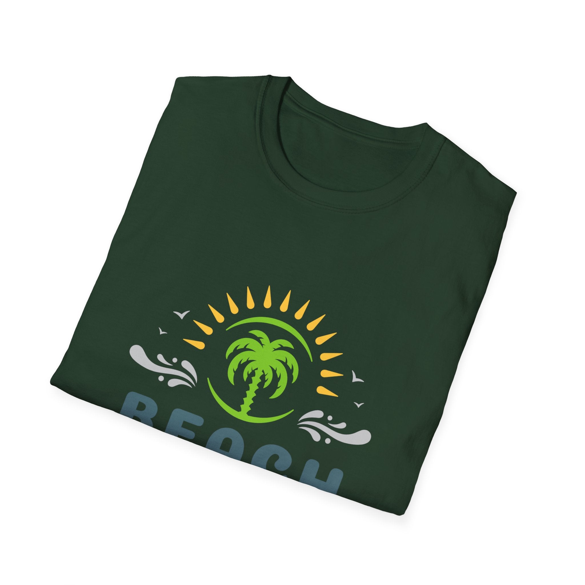 Beach Vacation T-Shirt — Palm Tree Sunset Graphic Tee
