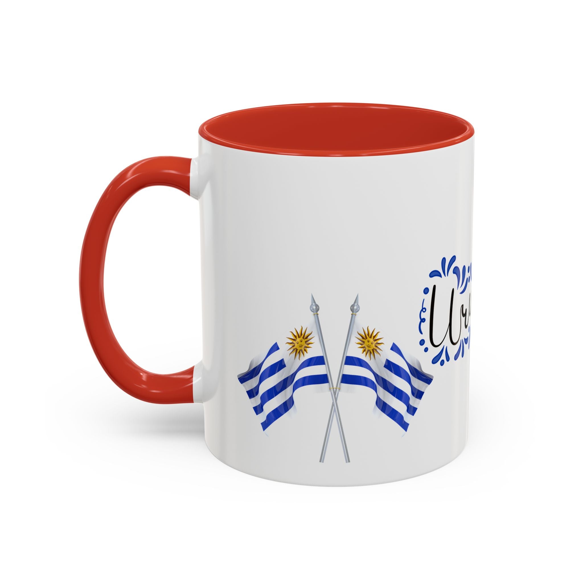 Uruguay Flag Accent Coffee Mug — Blue Sun National Pride 11/15oz