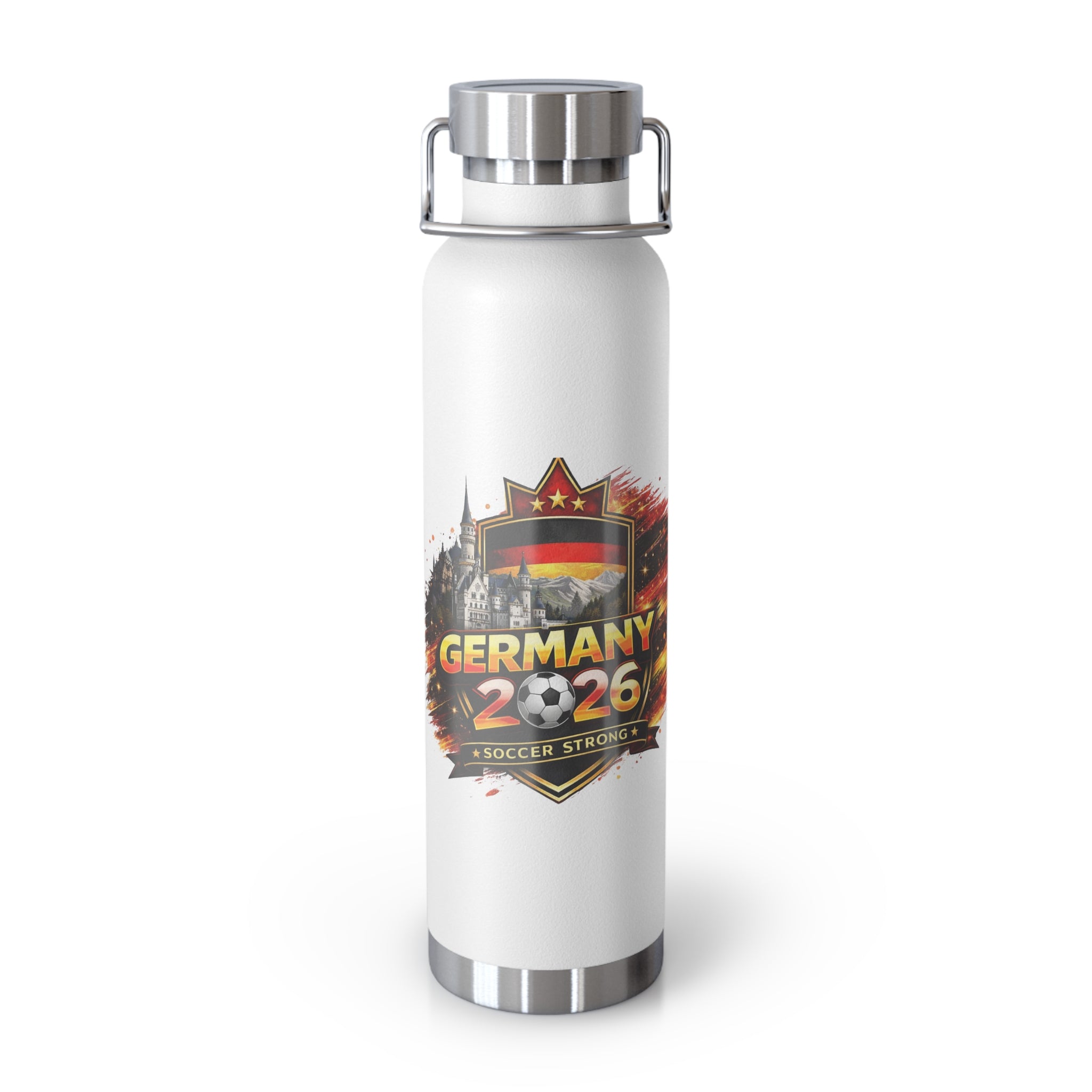 Germany 2026 Soccer Fan Water Bottle — 22oz Insulated
