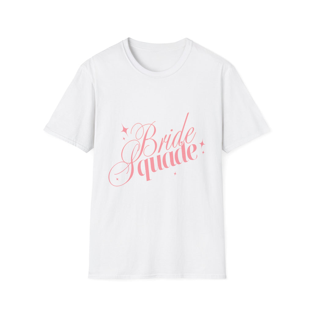 Bride Squad T-Shirt - Pink Script Bachelorette Party Tee