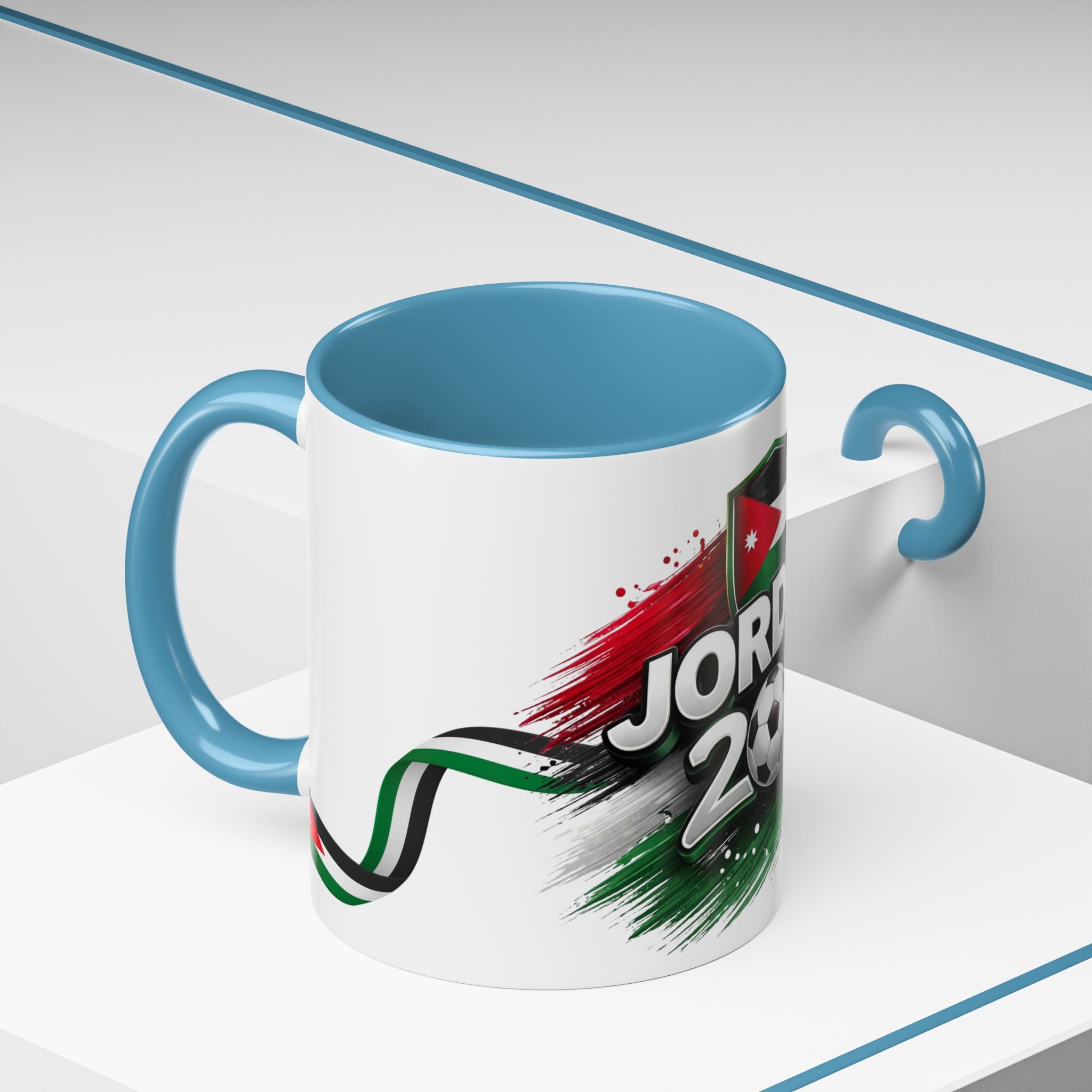 Jordan 2026 Soccer Accent Coffee Mug – Jordan Flag Football Fan Gift (11/15oz)