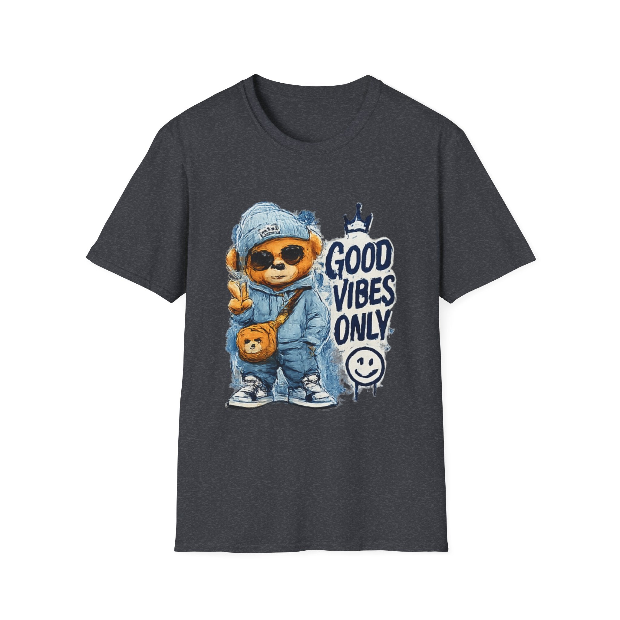 Good Vibes Only Bear T-Shirt — Cute Streetwear Graphic Tee
