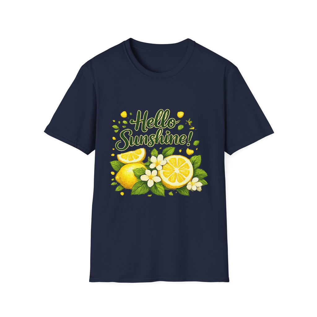 Hello Sunshine Uni Sex T-Shirt — Lemon Floral Summer Tee